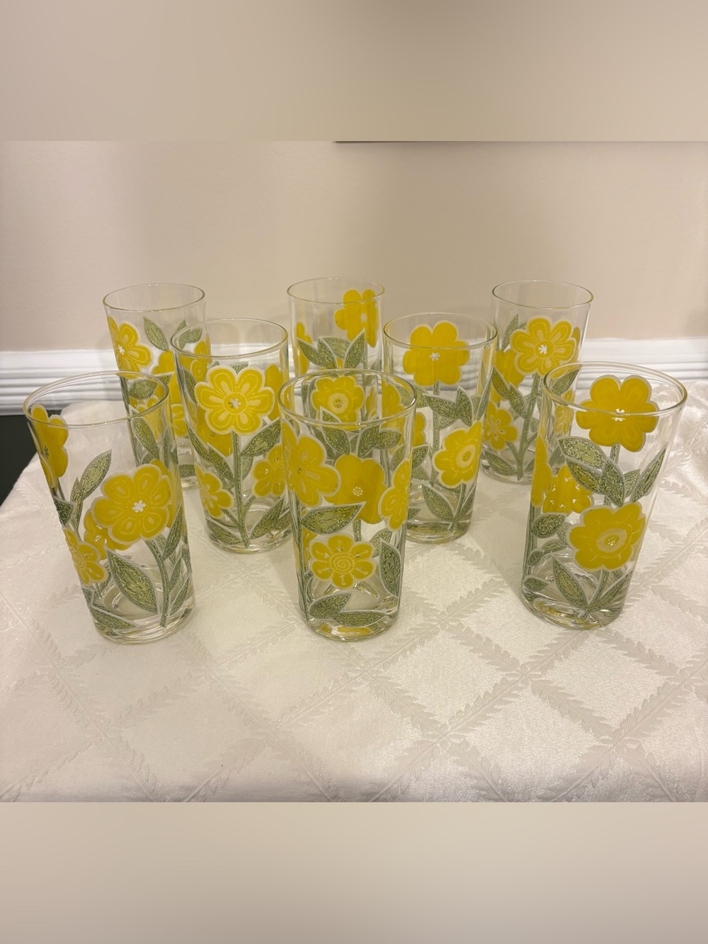 Culver “Petite Fleur” Highball Glasses Set of 8